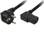 LogiLink Netzkabel Schutzkontaktstecker gewinkelt> Kaltger&auml;tebuchse IEC C13 2m