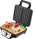 Camry CR 3046 Waffeleisen 1600 Watt f&uuml;r 2 Waffeln Schwarz