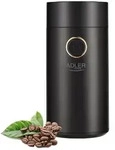Adler AD 4446bg Elektrische Kaffeem&uuml;hle Schwarz-Gold aus Edelstahl 150 W