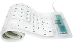 LogiLink Tastatur Flexibel Wasserfest USB + PS/2, wei&szlig; (ID0018)