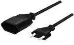 LogiLink Netzkabelverl&auml;ngerung Eurostecker an Eurobuchse 1 m schwarz