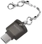 LogiLink Speicherkartenleser USB-C zu microSD mit Schl&uuml;sselanh&auml;nger