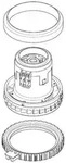 Nilfisk Original 31001057 TURBINE 1400W 220-240 V 50 HZ W. GASKETS
