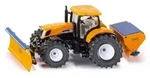 New Holland Traktor mit R&auml;umschild und Streuer