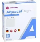 Aquacel Ag+ Extra 5x5 cm Kompressen ToRa Pharma