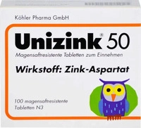 PZN-DE 03441638, K&ouml;hler Pharma Unizink 50 100 St&uuml;ck, Grundpreis: &euro; 0,16 /