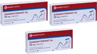 PZN-DE 06938658, ALIUD Pharma Dimenhydrinat AL 50 mg 20 St&uuml;ck, Grundpreis: &euro;