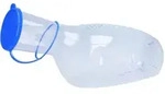 Urinflasche f. M&auml;nner Kunststoff glasklar m. Deckel