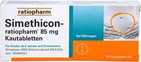 PZN-DE 01364773, Simethicon-ratiopharm 85 mg 20 St&uuml;ck, Grundpreis: &euro; 0,21 /