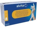 Alvita Latex Untersuchungshandschuhe puderfrei L
