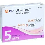 BD ULTRA-FINE Pen-Nadeln 5 mm 31 G 0,25 mm