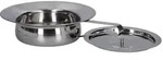 Stechbecken Edelstahl mit Griff und Deckel