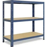 shelfplaza HOME 115x120x60 cm Schwerlastregal in blau mit 3 B&ouml;den und 175 kg