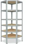 shelfplaza HOME 230x70x45 cm Eckregal in verzinkt mit 6 B&ouml;den und 145 kg...