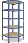 shelfplaza HOME 180x70x40 cm Eckregal in blau mit 5 B&ouml;den und 175 kg Traglast...