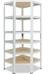 shelfplaza HOME 180x60x30 cm Eckregal in wei&szlig; mit 6 B&ouml;den und 145 kg Traglast...