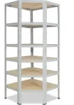 shelfplaza OFFICE 200x60x30 cm Eckregal in lichtgrau mit 6 B&ouml;den und 145 kg...