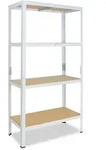 shelfplaza HOME 155x50x30 cm Schwerlastregal in wei&szlig; mit 4 B&ouml;den und 175 kg