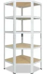 shelfplaza HOME 200x70x45 cm Eckregal in wei&szlig; mit 5 B&ouml;den und 175 kg Traglast pro