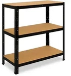 shelfplaza BLACK 90x30x60 cm Schwerlastregal in schwarz mit 3 B&ouml;den und 175 kg