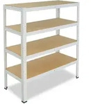 shelfplaza HOME 100x120x45 cm Schwerlastregal in wei&szlig; mit 4 B&ouml;den und 175 kg