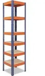 shelfplaza PRO 180x50x50 cm Schwerlastregal in blau-orange mit 6 B&ouml;den und 166...