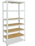 shelfplaza HOME 155x90x40 cm Schwerlastregal in wei&szlig; mit 6 B&ouml;den und 145 kg
