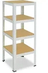 shelfplaza HOME 100x40x40 cm Schwerlastregal in wei&szlig; mit 4 B&ouml;den und 175 kg