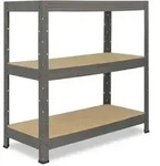 shelfplaza PRO 90x120x50 cm Schwerlastregal in grau mit 3 B&ouml;den und 200 kg...