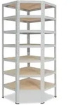 shelfplaza OFFICE 230x70x40 cm Eckregal in lichtgrau mit 7 B&ouml;den und 125 kg...