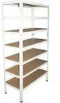 shelfplaza HOME 230x40x40 cm Schwerlastregal in wei&szlig; mit 7 B&ouml;den und 125 kg