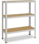 shelfplaza OFFICE 90x90x60 cm Schwerlastregal in lichtgrau mit 3 B&ouml;den und 175...