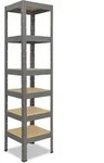 shelfplaza PRO 200x50x50 cm Schwerlastregal in grau mit 6 B&ouml;den und 166 kg Traglast