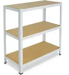 shelfplaza HOME 115x100x30 cm Schwerlastregal in wei&szlig; mit 3 B&ouml;den und 175 kg