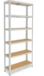 shelfplaza OFFICE 200x75x30 cm Schwerlastregal in lichtgrau mit 6 B&ouml;den und...