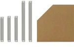 shelfplaza HOME 70x40 cm Fachboden-Set Eckregal in verzinkt f&uuml;r HOME Eckregale