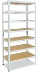 shelfplaza HOME 230x60x40 cm Schwerlastregal in wei&szlig; mit 7 B&ouml;den und 125 kg