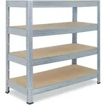 shelfplaza PRO 90x100x60 cm Schwerlastregal in verzinkt mit 4 B&ouml;den und 200 kg