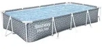 Steel Pro&reg; Frame Pool ohne Pumpe 366 x 201 x 66 cm, Blattform-Design, eckig
