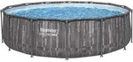Steel Pro MAXTM Solo Pool ohne Zubeh&ouml;r &Oslash; 427 x 107 cm, Holz-Optik (Mooreiche),