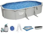 HydriumTM Stahlwandpool Komplett Set mit Sandfilteranlage 610 x 366 x 122 cm,...