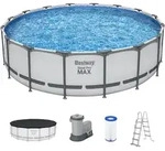 Steel Pro MAX&trade; Frame Pool Komplett Set mit Filterpumpe &Oslash; 488 x 122 cm ,