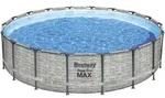 Steel Pro MAXTM Solo Pool ohne Zubeh&ouml;r &Oslash; 549 x 122 cm, Steinwand-Optik