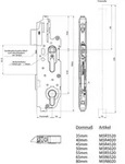 Multisafe Hauptschlosskasten 855 - 65 / 92 mm / 10