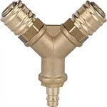 Verteiler mit Stecknippel - Nippel NW 7,2 - 7,8 / G 3/8" / NW 7,2 / G 3/8" AG /