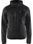 Strickjacke mit Softshell - M - dunkelgrau / schwarz