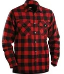 Baumwollflanellhemd - XXL - rot / schwarz