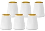 St&ouml;lzle Lausitz POWER Becher 380 ml 6er Set - Wei&szlig;-Gold