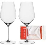 Spiegelau Hi-Lite Bordeauxglas 650 ml 2er Set + Poliertuch