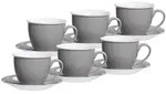 Ritzenhoff & Breker DOPPIO Milchkaffee Tasse mit Untertasse 350 ml 6er Set -...